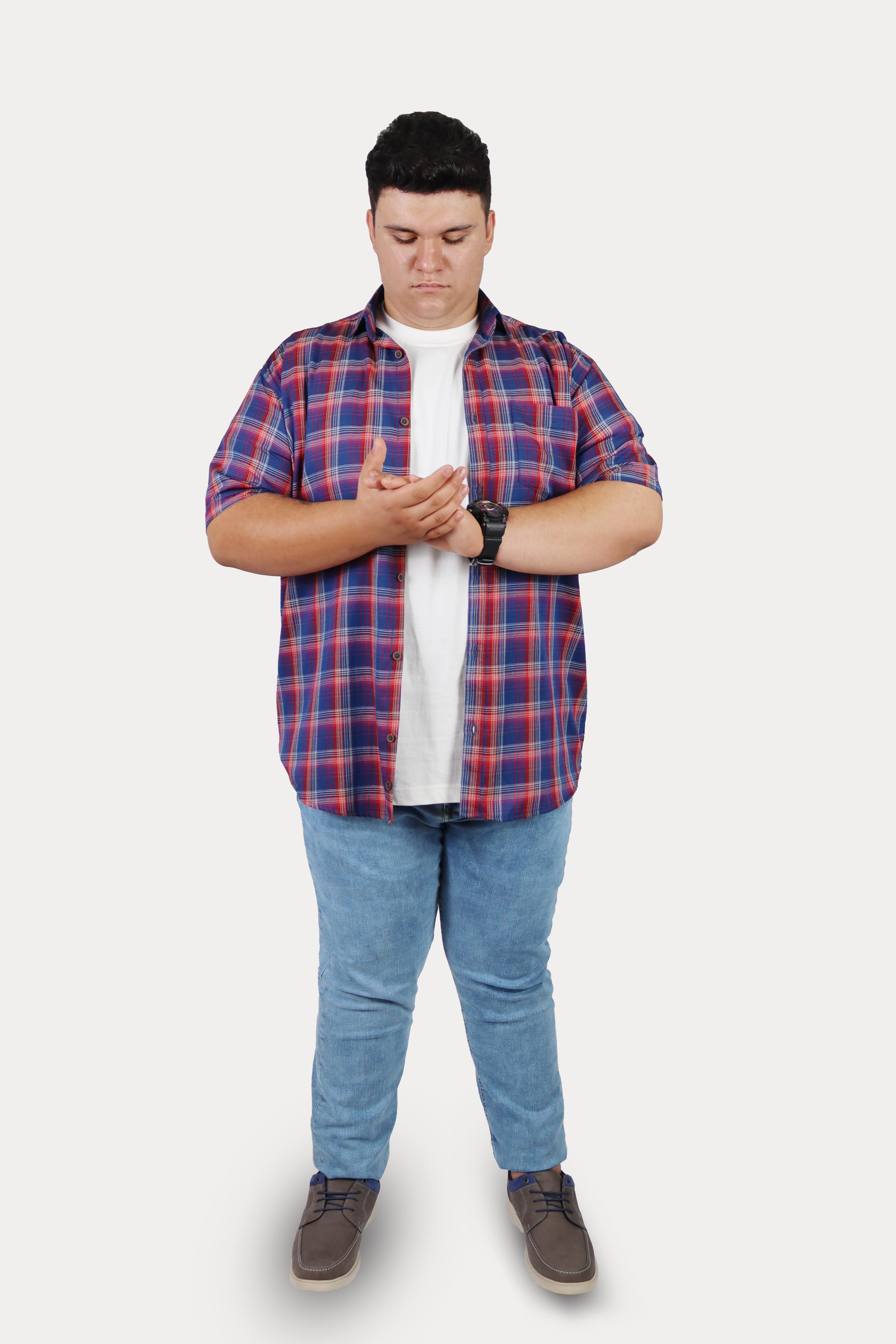 پیراهن چارخونه اسپرت 