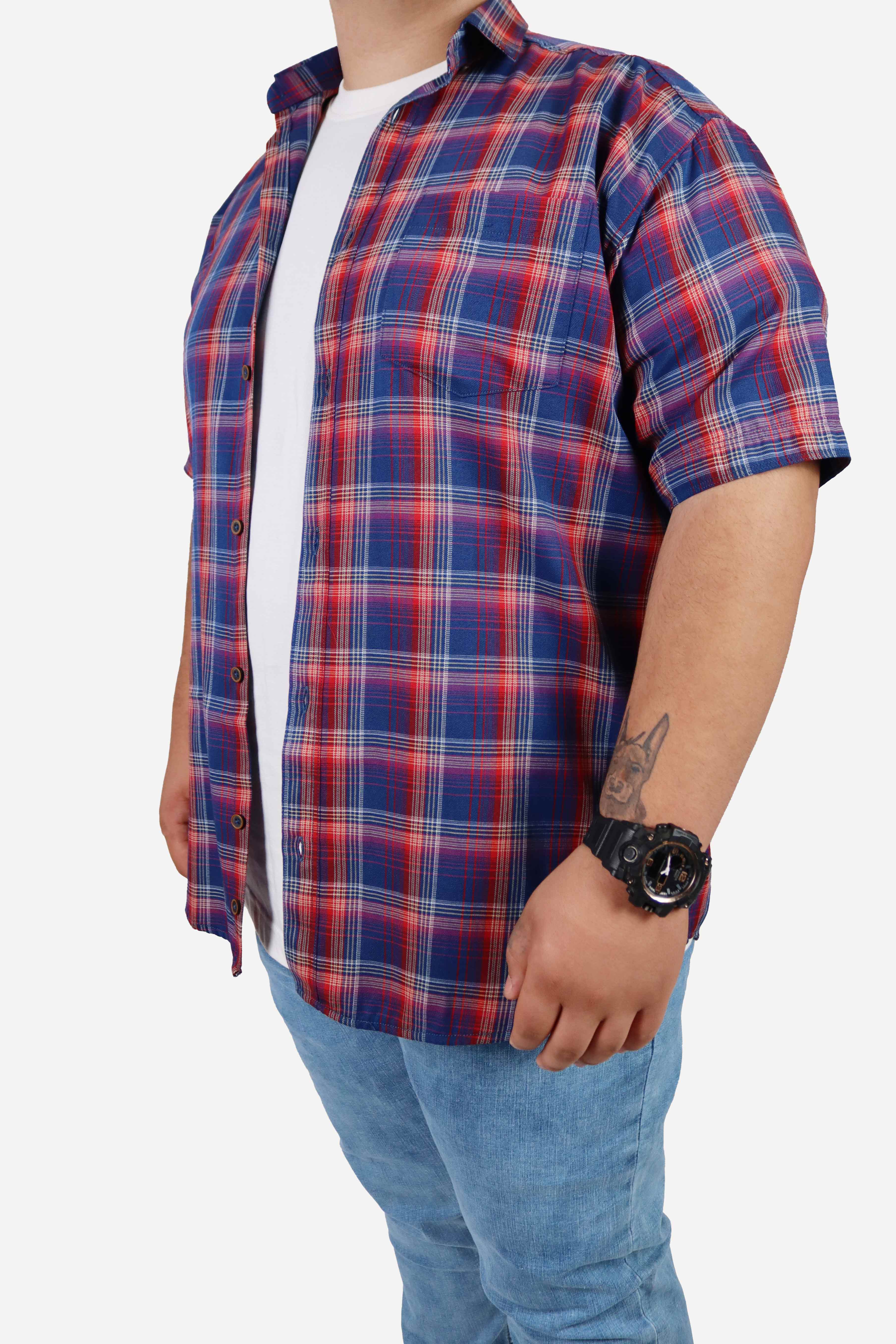 پیراهن چارخونه اسپرت 