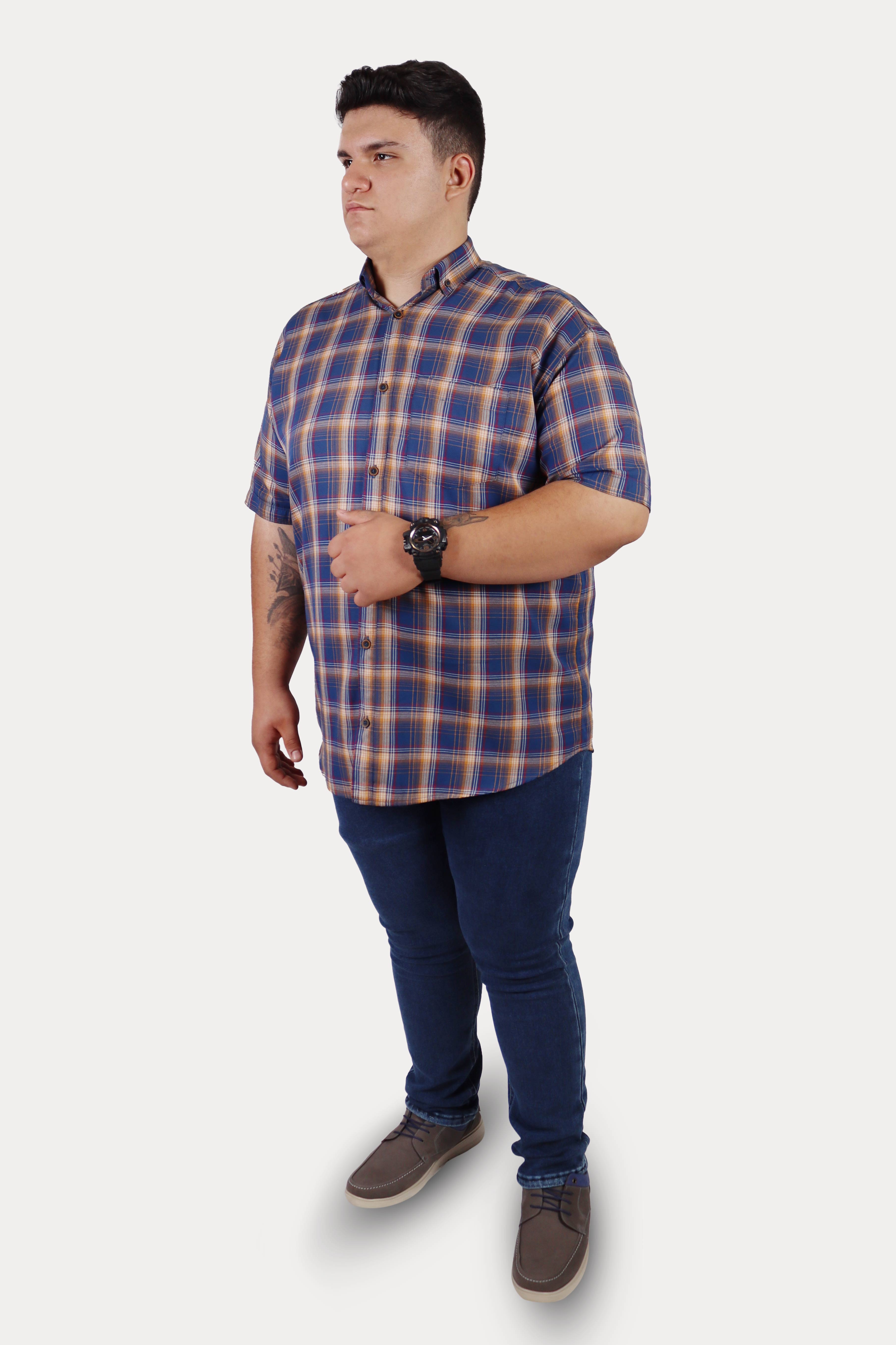 پیراهن چارخونه اسپرت 